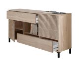 Credenza rovere cannettato 151x41x80h cm 2 ante e 2 cassetti - Abib