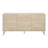 Credenza rovere e bianca 155x43x75h cm 3 ante - Afrodite