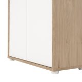 Credenza rovere e bianca 79x34x123h cm 2 ante - Canossa