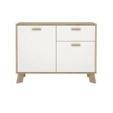 Credenza rovere e bianca 98x39x73h cm 2 ante e 1 cassetto - Tulo