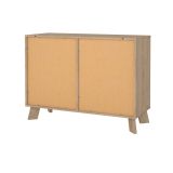 Credenza rovere e bianca 98x39x73h cm 2 ante e 1 cassetto - Tulo