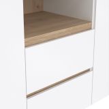 Credenza rovere e bianco lucida 148x48x83h cm 2 ante e 2 cassetti - Alalngar