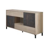 Credenza rovere e ossido 151x41x80h cm 2 ante e 2 cassetti - Abib