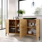Credenza rovere nodi 155x43x75h cm 3 ante - Afrodite
