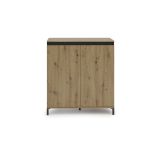 Credenza rovere nodi e antracite 100x40x110h cm 2 ante - Tokyo