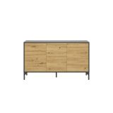 Credenza rovere nodi e antracite 132x38x73h cm 3 ante - Adabi