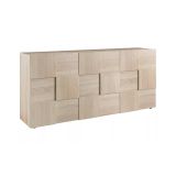 Credenza Segrino, Buffet da soggiorno, Madia da salotto, Dispensa da cucina, Made in Italy, 181x43 h84 cm, Rovere