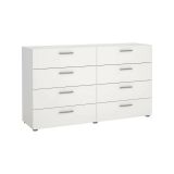 Credenza Solene, Buffet da soggiorno, Madia da salotto, Dispensa da cucina, 40x140 h82 cm, Bianco