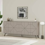Credenza tortora 184x35x77h cm 6 ante - Africo