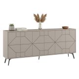Credenza tortora 184x35x77h cm 6 ante - Africo