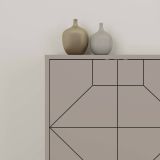 Credenza tortora 184x35x77h cm 6 ante - Africo