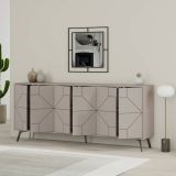 Credenza tortora 184x35x77h cm 6 ante - Africo