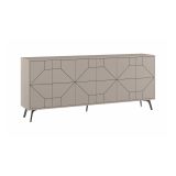 Credenza tortora 184x35x77h cm 6 ante - Africo