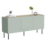 Credenza verde e rovere 150x40x70h cm 3 ante - Verrone