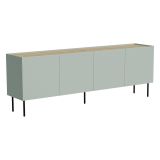Credenza verde e rovere 200x40x70h cm 4 ante - Sagrado