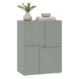 Credenza Verde un Ripiano 4 Ante 60x42x84h cm, 2 Vani - Lerinito