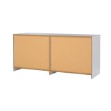 Credenza Victoire, Buffet da soggiorno, Madia da salotto, Dispensa da cucina, 50x154 h68 cm, Bianco