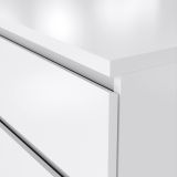 Credenza Victoire, Buffet da soggiorno, Madia da salotto, Dispensa da cucina, 50x154 h68 cm, Bianco