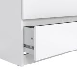 Credenza Victoire, Buffet da soggiorno, Madia da salotto, Dispensa da cucina, 50x154 h68 cm, Bianco