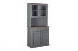 Credenza Wolfsburg, Buffet da soggiorno, Madia da salotto, Dispensa da cucina, 90x45 h191 cm, Grigio