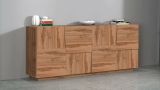 Credenza Yago, Buffet da soggiorno, Madia da salotto moderna con 4 ante, 200x44h86 cm, Rovere