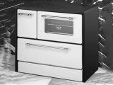 Cucina a legna in metallo bianca e nera 87x51x79h cm - Andalo