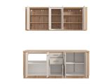 Cucina Beige Marrone Rovere Nodi Con cassetti, Elettrodomestici non inclusi, 9 Ante - Ghemme