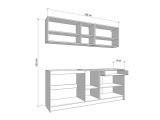 Cucina Bianco Larice Marrone Rovere Con cassetto, Elettrodomestici non inclusi, 9 Ante - Surano