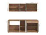 Cucina Bianco Larice Marrone Rovere Con cassetto, Elettrodomestici non inclusi, 9 Ante - Surano