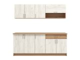 Cucina Bianco Larice Marrone Rovere Con cassetto, Elettrodomestici non inclusi, 9 Ante - Surano