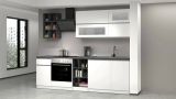 Cucina Bianco Lucido Grigio Ardesia 13 Ripiani Modulabile, un Cassetto Made in Italy - Fonti