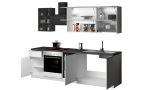 Cucina Bianco Lucido Grigio Ardesia 13 Ripiani Modulabile, un Cassetto Made in Italy - Fonti