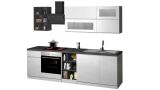 Cucina Bianco Lucido Grigio Ardesia 13 Ripiani Modulabile, un Cassetto Made in Italy - Fonti