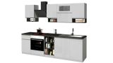 Cucina Bianco Lucido Grigio Ardesia 19 Ripiani Modulabile, un Cassetto Made in Italy - Attiko