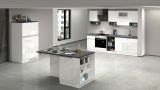 Cucina Bianco Lucido Grigio Ardesia 19 Ripiani Modulabile, un Cassetto Made in Italy - Attiko