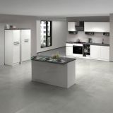 Cucina Bianco Lucido Grigio Ardesia Componibile Con cassetti, Elettrodomestici non inclusi, Made in Italy - Balme