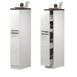 Cucina Bianco Lucido Grigio Ardesia Componibile Con cassetti, Elettrodomestici non inclusi, Made in Italy - Balme
