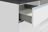 Cucina Bianco Lucido Grigio Ardesia Con cassetti, Elettrodomestici non inclusi, 7 Ante Made in Italy - Attimis