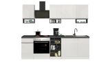 Cucina Bianco Lucido Grigio Ardesia Con cassetti, Elettrodomestici non inclusi, 7 Ante Made in Italy - Attimis