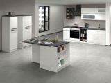Cucina Bianco Lucido Grigio Ardesia Con cassetti, Elettrodomestici non inclusi, Made in Italy - Balme