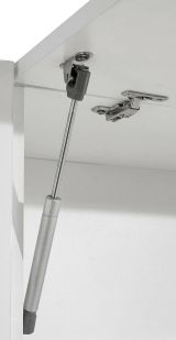 Cucina Bianco Lucido Grigio Ardesia Con cassetti, Elettrodomestici non inclusi, Modulabile Made in Italy - Attiko