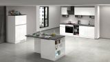 Cucina Bianco Lucido Grigio Ardesia Modulabile 29 Ripiani, 3 Cassetti Made in Italy - Balme