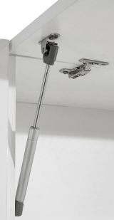 Cucina Bianco Lucido Marrone Rovere Con cassetti, Elettrodomestici non inclusi, Modulabile Made in Italy - Fonti