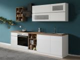 Cucina Bianco Lucido Marrone Rovere Con cassetti, Elettrodomestici non inclusi, Modulabile Made in Italy - Fonti