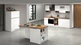 Cucina Bianco Lucido Marrone Rovere Modulabile 30 Ripiani, 3 Cassetti Made in Italy - Armend