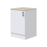 Cucina Bianco Marrone Rovere Con cassetti, Elettrodomestici non inclusi, Apertura Battente, Scorrevole - Orlaya