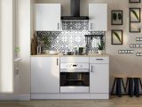 Cucina Bianco Marrone Rovere Con cassetti, Elettrodomestici non inclusi, Apertura Battente, Scorrevole - Thymira