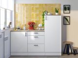 Cucina Bianco Marrone Rovere Con cassetti, Elettrodomestici non inclusi, Apertura Battente, Scorrevole - Zafrena