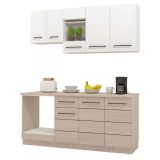 Cucina Bianco Marrone Rovere Con cassetto e Ante, Elettrodomestici non inclusi - Colombo