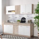 Cucina Bianco Marrone Rovere Con cassetto, Elettrodomestici non inclusi, 10 Ante - Bornago